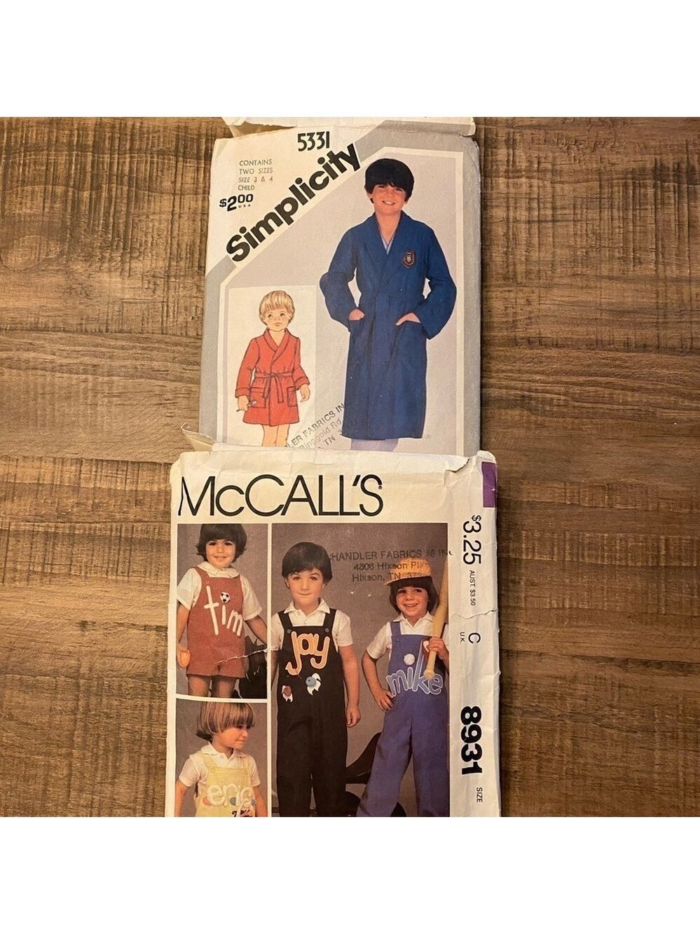 SEWING PATTERN Bundle of 2 children’s McCalls & Simplicity. Size 3 and 3-4 Vtg